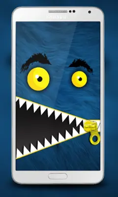 Monster Zipper Lock Screen android App screenshot 1