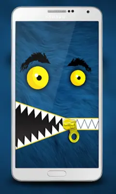 Monster Zipper Lock Screen android App screenshot 2